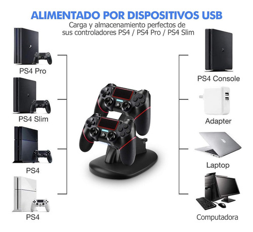 Cargador Mando Playstation 4 / Ps4 Slim Pro Dual Shock