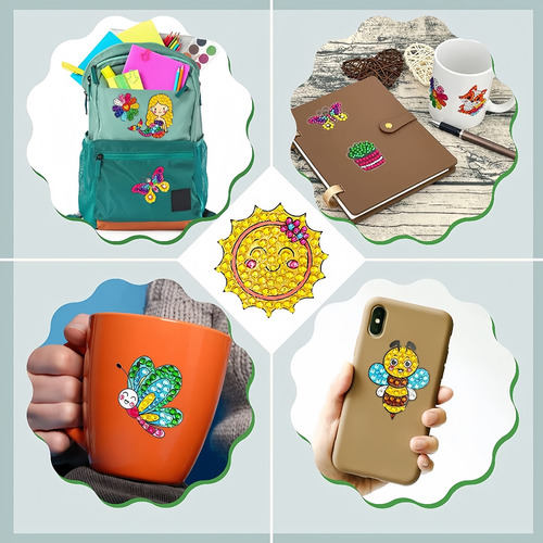 60 Pegatinas De Pintura Con Diamantes 5d Para Juguetes Educa