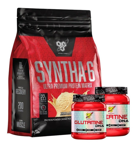 Proteina Syntha 6 Bsn 10lb + Creatina 309g + Glutamina 309g