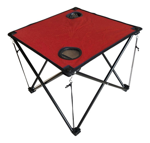 Mesa De Playa Tela Plegable Camping 50x50 Con Bolso