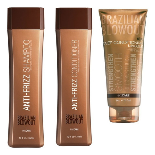 Brazilian Blowout Trio Shampoo-acondicionador-mascarilla