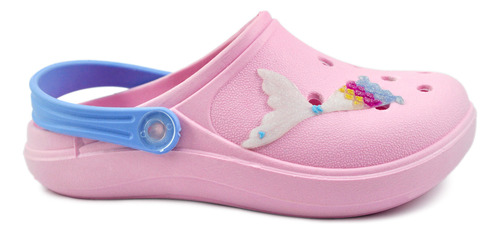 Sandália Babuche Infantil Sereia Meninas Chinelo Ariel