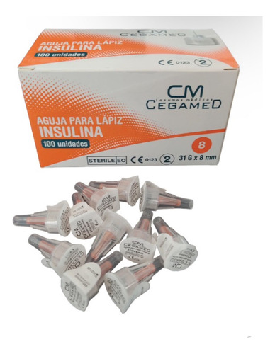 Aguja Para Lapiz Insulina 31g X 8mm 100unid. V/a