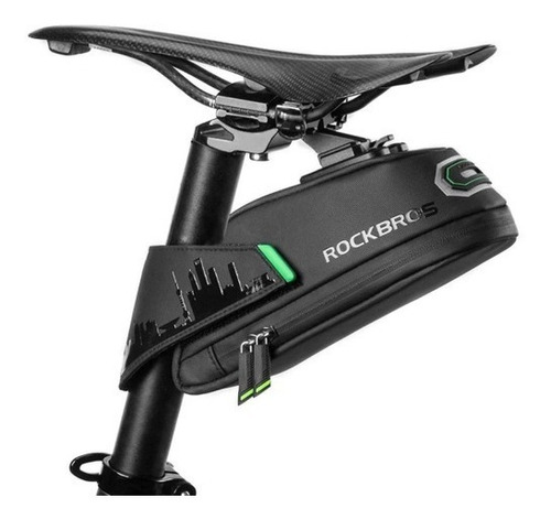 Imagem 1 de 9 de Bolsa De Selim Bike Rockbros Impermeável Bicicleta + Nf