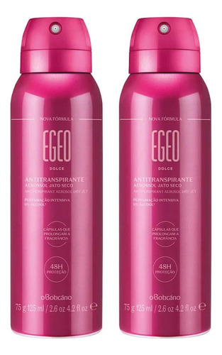 Desodorante Feminino Egeo Dolce Boticário Kit Com 2 Unidades