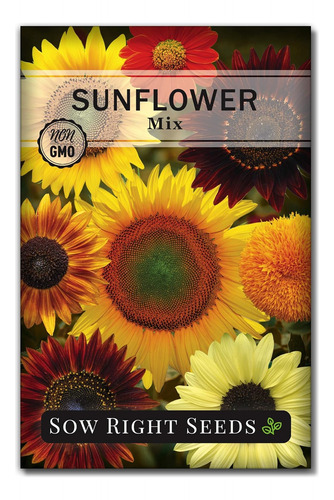 Sow Right Seeds - Semillas De Girasol Mixtas Para Plantar - 