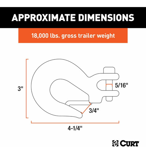 Curt Gancho Deslizante Acero Forjado Cierre Seguridad