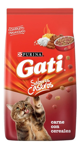 Purina Gati Adultos Sabor Carne Con Cereales X 15 Kg