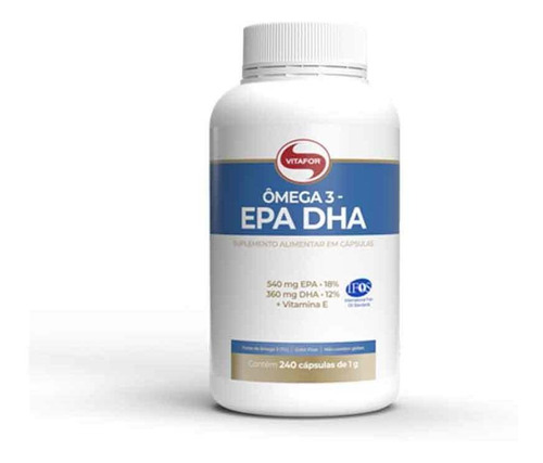 Omega 3 Epa Dha 240 Caps 1g - Vitafor