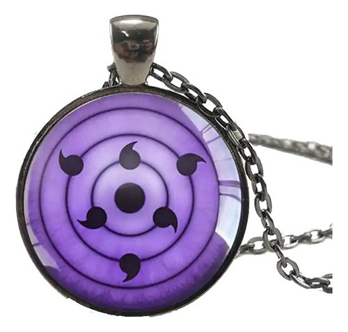 Cadena Collar Ojo Naruto Shippuden Acero Negro 