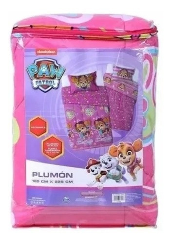 Plumón Paw Patrol Reversible Single 1,5 Niña