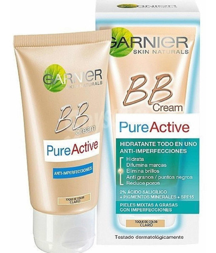 Garnier Pure Active Bb Cream 50 Ml 5 En 1 Tono Claro