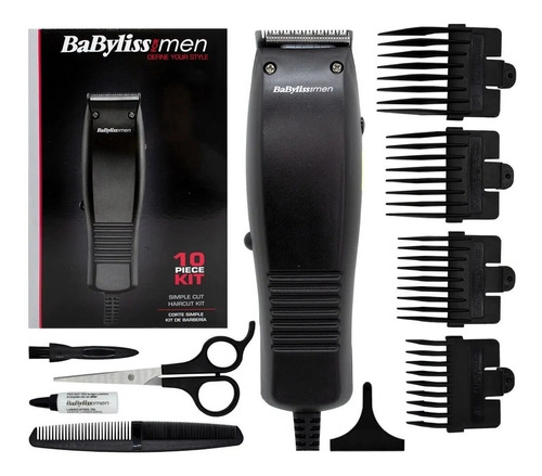 Máquina Clipper Cortar Pelo 10 Piezas Babyliss Men