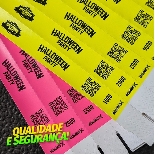 Imagem 3 de 6 de Pulseira Nylon Personalizada Festa Show Premium . 100 Unids