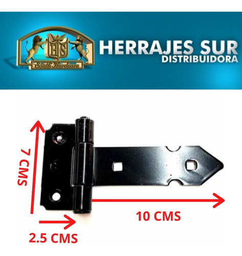 Imagen 2 de 7 de Bisagra Atornillar Postigon Forjada Atornillar 100 Mm