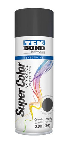 Pintura Aerosol Super Color Tek Bond Uso General Grafito