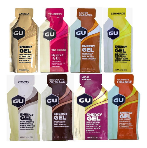 Gu Energy Gel Caixa Com 24 Sachês Sabores Sortidos Sabor Sortido