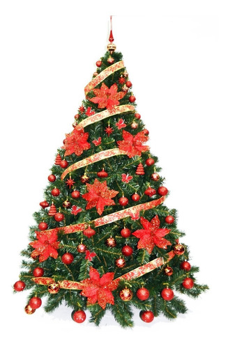 Árbol De Navidad Premium 2,30 M.+ Kit 72 Rojo - P.premium