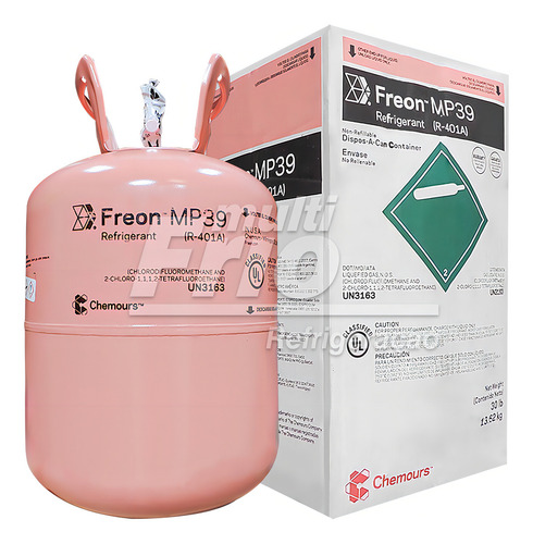 La botella de gas Mp39 R401a de 13,36 kg de Chemours reemplaza a la R12