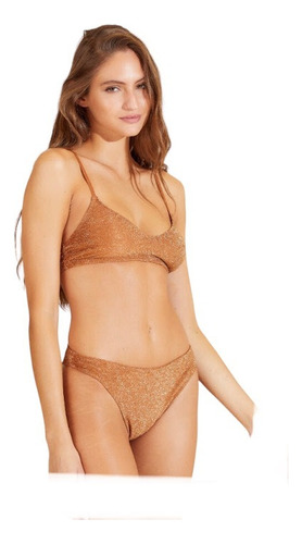 Bikini Lavande Lurex Bronce Top Vedetina Sweet Lady 710 24