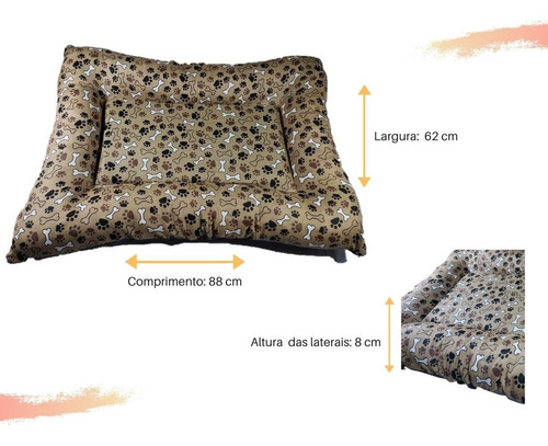 Colchonete Cama Caminha Grande Pet Cães Impermeavel Premium