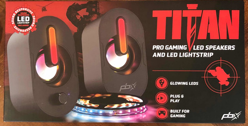 Imagen 1 de 2 de Cornetas Speaker Con Tira De Luces Led Sonido Videojuegos