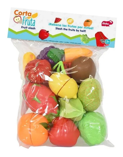 Set De Frutas Juguete Partir Cortar Picar Plástico Diako