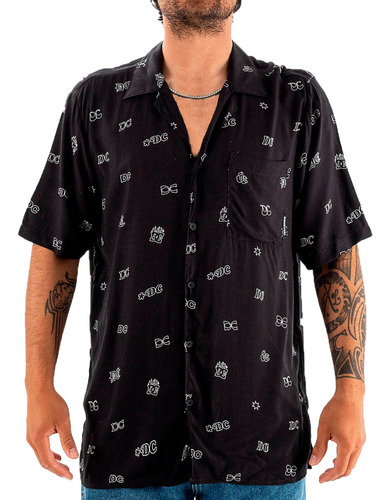 Camisa Dc Lifestyle Hombre Burough Negro Blw