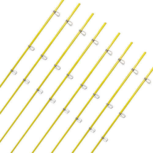 60 Varilla Fibra De Vidrio 1.20m + 60 Clip Para Boyeros