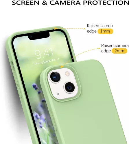 GUAGUA Funda compatible con iPhone 8 Plus, iPhone 7 Plus, silicona líquida,  gel suave, goma delgada, forro de microfibra, funda protectora a prueba de