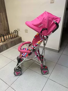 Carriola Marca Infanti Color Rosa Con Chasis Color Gris
