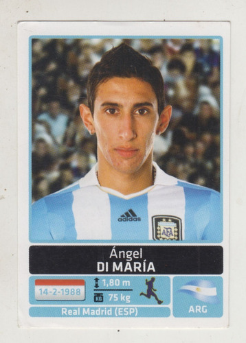 Futbol Argentina Angel Di Maria Tarjeta Copa America 2011