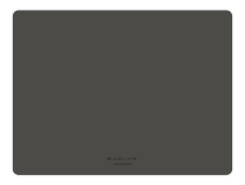 Individual De Cuero Reciclado Rectangular Pirámide Home Color Gris Grafito