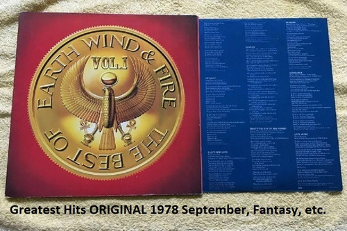 Vinilo Earth Wind Fire Greatest Hits 1978 September, Fantasy