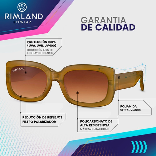 Imagen 6 de 8 de Anteojos De Sol Lentes De Sol Rimland Saint Tostado