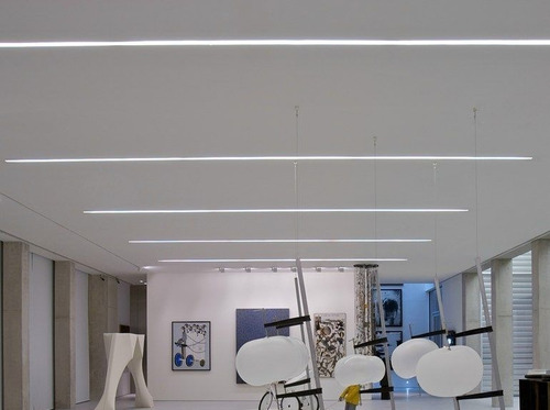 Pack 10x: 2m Perfil De Aluminio Sobreponer O Empotrar Negro Luz Opalino