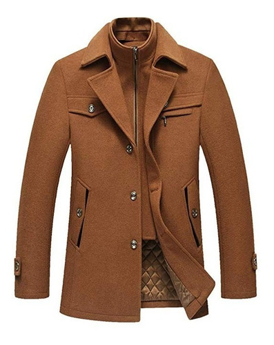 Abrigo Saco Gabardina Peacoat Hombre Casual Formal Inviernal