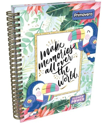 Cuaderno Durabook 5 Materias Cuadros 21 X 28 Mujer Primavera