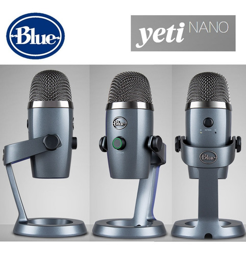 Imagen 6 de 7 de Micrófono Condensador Blue Yeti Nano Estudio Podcast Gray