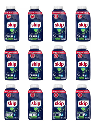 Jabón Skip Para Diluir Rinde 3l X 12 Unidades