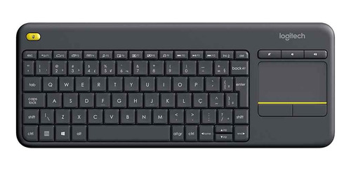 Teclado Logitech K400 Sem Fio Com Touchpad Plus Cor do teclado Preto