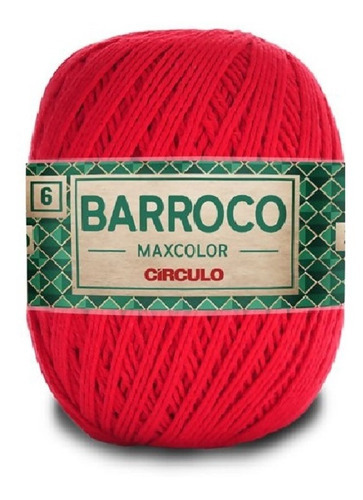 Barbante Barroco Maxcolor 6 Fios 200gr Linha Crochê Colorida Cor Malagueta-3501