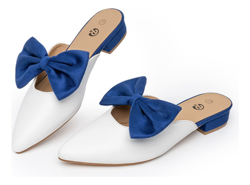 Rekayla Mujeres Mules White-blue 05 B09kbmlxy4_010424