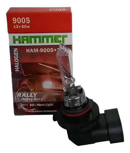 Bombillo 9005 12v 65/55w 30% + Luz Rally Heavy Duty Hammer