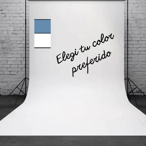 Fondo Infinito Fotografia Solo Lona Mate Blanca De 1 X 3 Color Azul acero