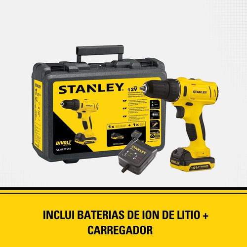 Parafusadeira/furadeira Impac. 12v 1 Bat. Sch121s1k Stanley