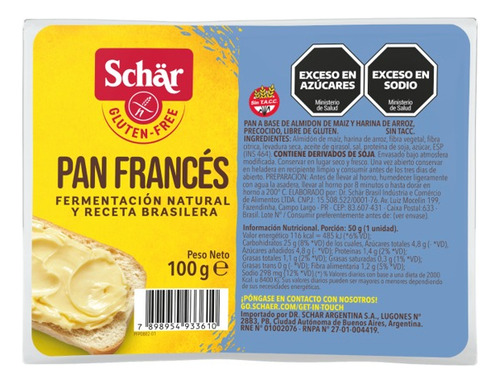 Pan Frances - Schar - Sin Tacc