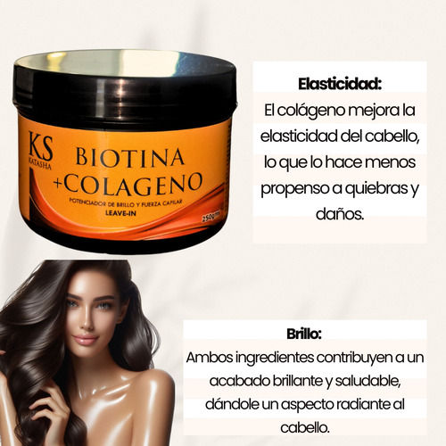 Tratamiento Capilar Colágeno + Biotina | Brillo Y Fuerza