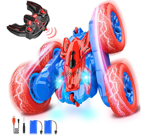 Coche Control Remoto Juguetes Para Niños Spider Con Led 360