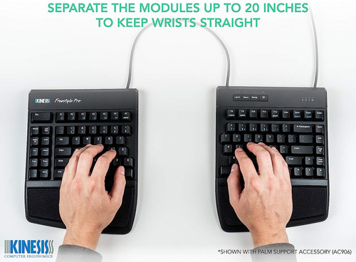 Teclado Mecanico Dividido, Ergonomico Para Pc | Negro